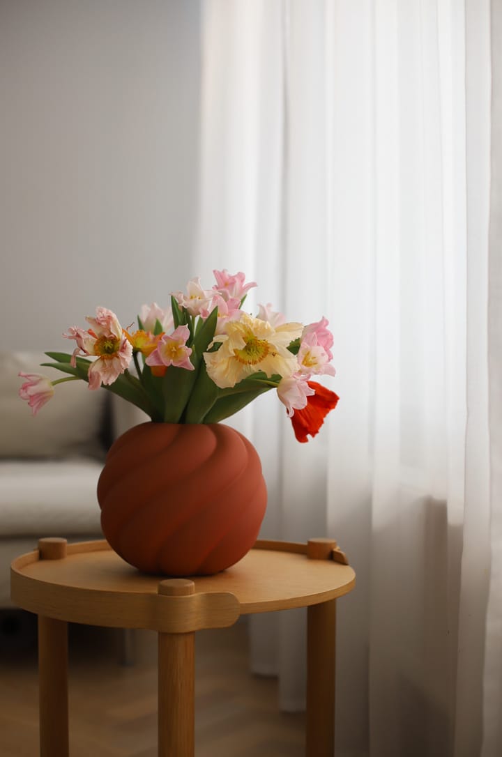 Twist ball vase 20 cm - Brick Red - Cooee Design