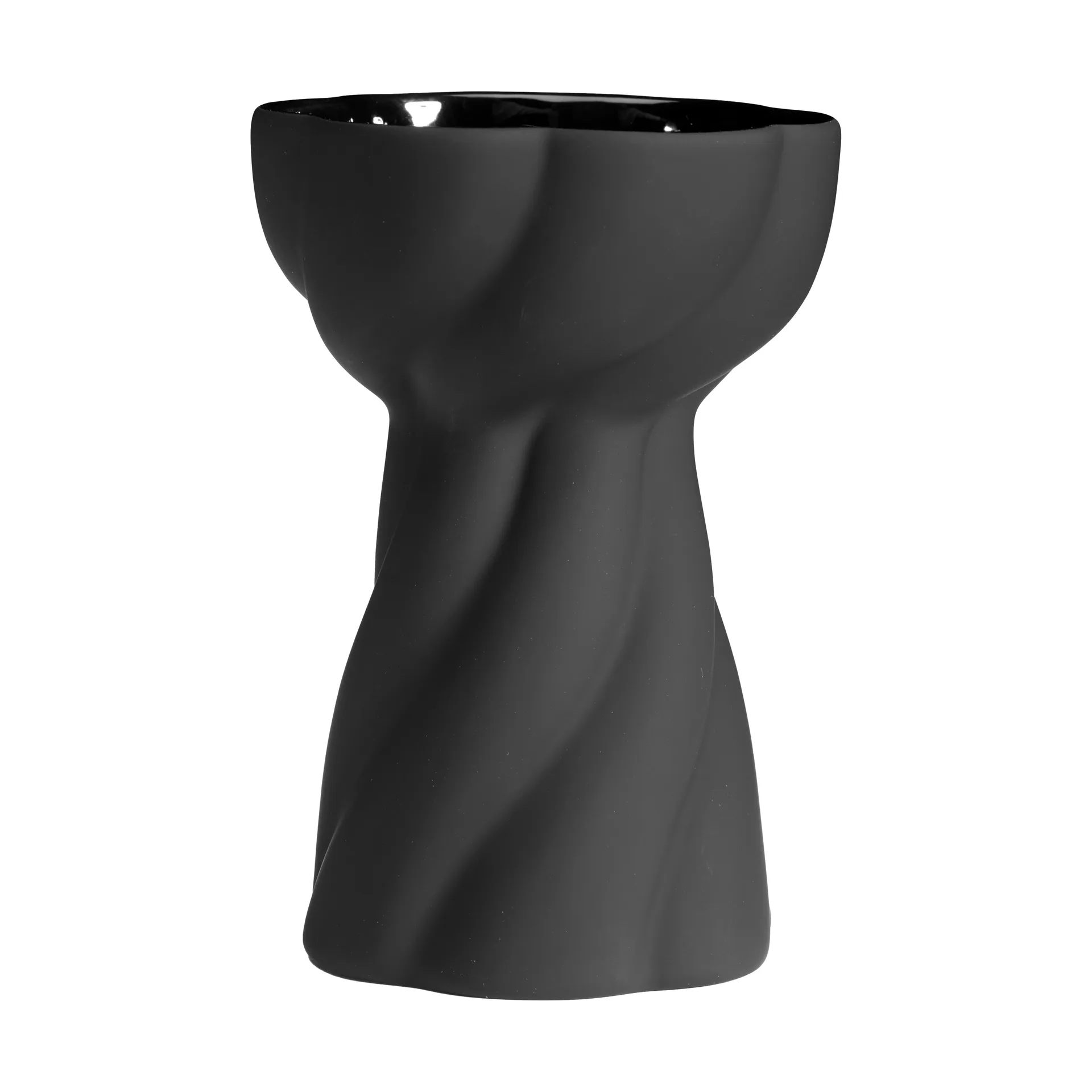 Twist bulb vase 12.8 cm, Black Cooee Design