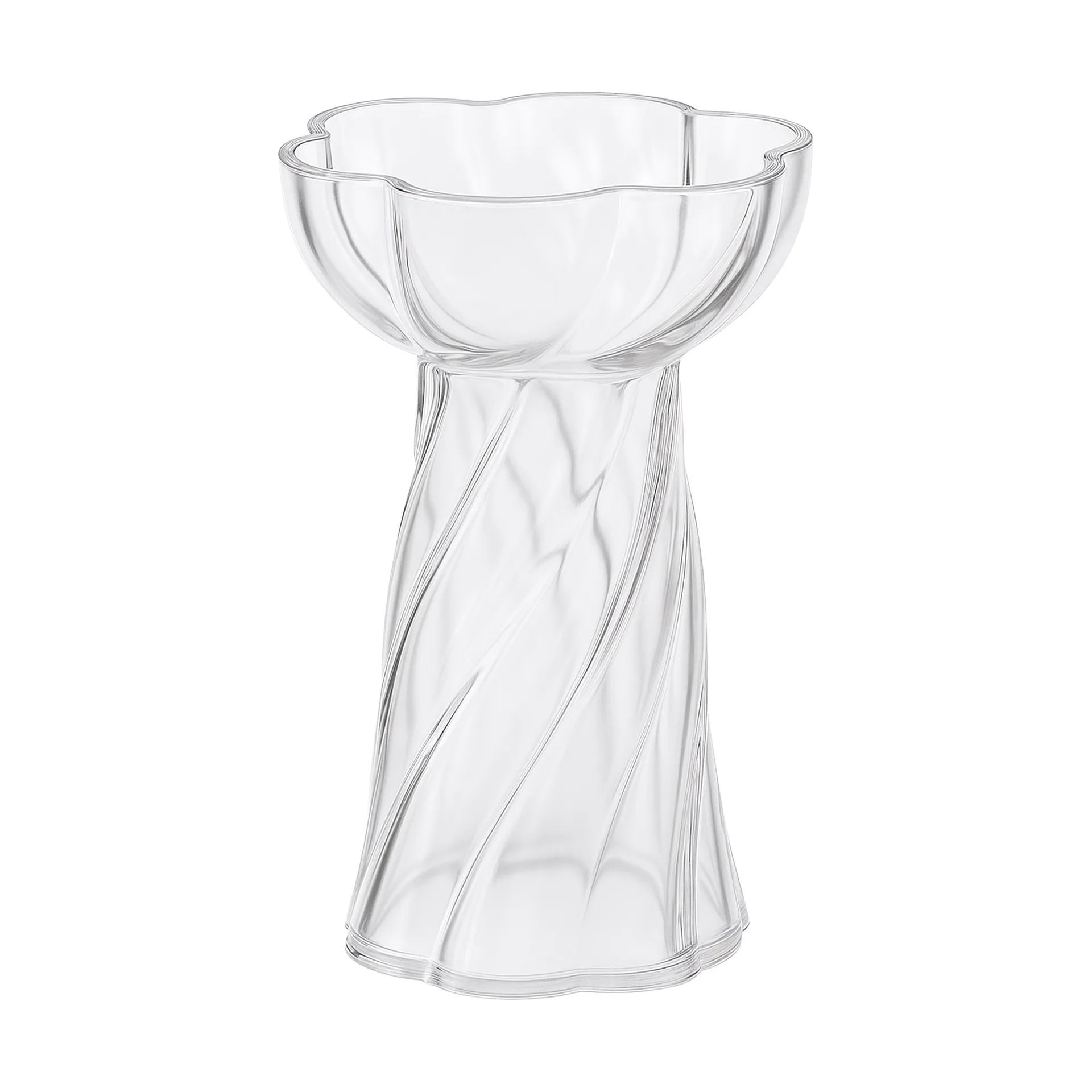 Twist bulb vase 19 cm, Clear Cooee Design