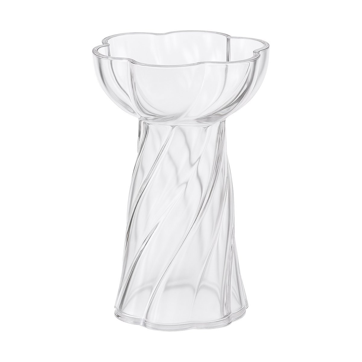 Cooee Design Twist bulb vase 19 cm Clear | Scandinavian Design | Vases | Transparent