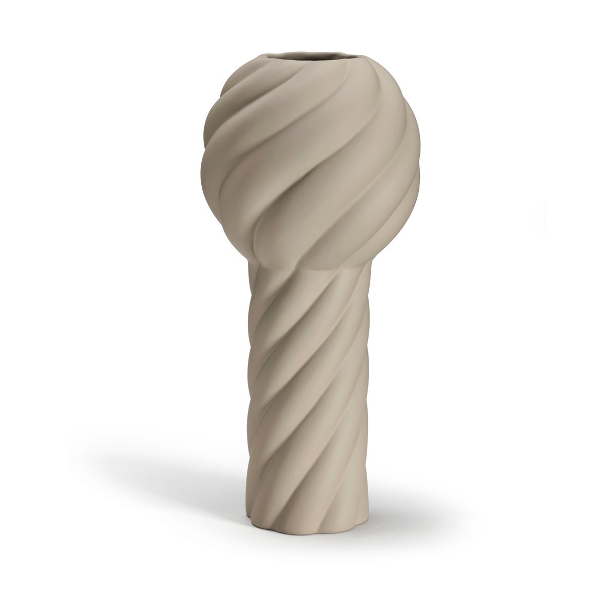 Cooee Design Twist pillar vase 34 cm Sand | Scandinavian Design | Vases | Beige