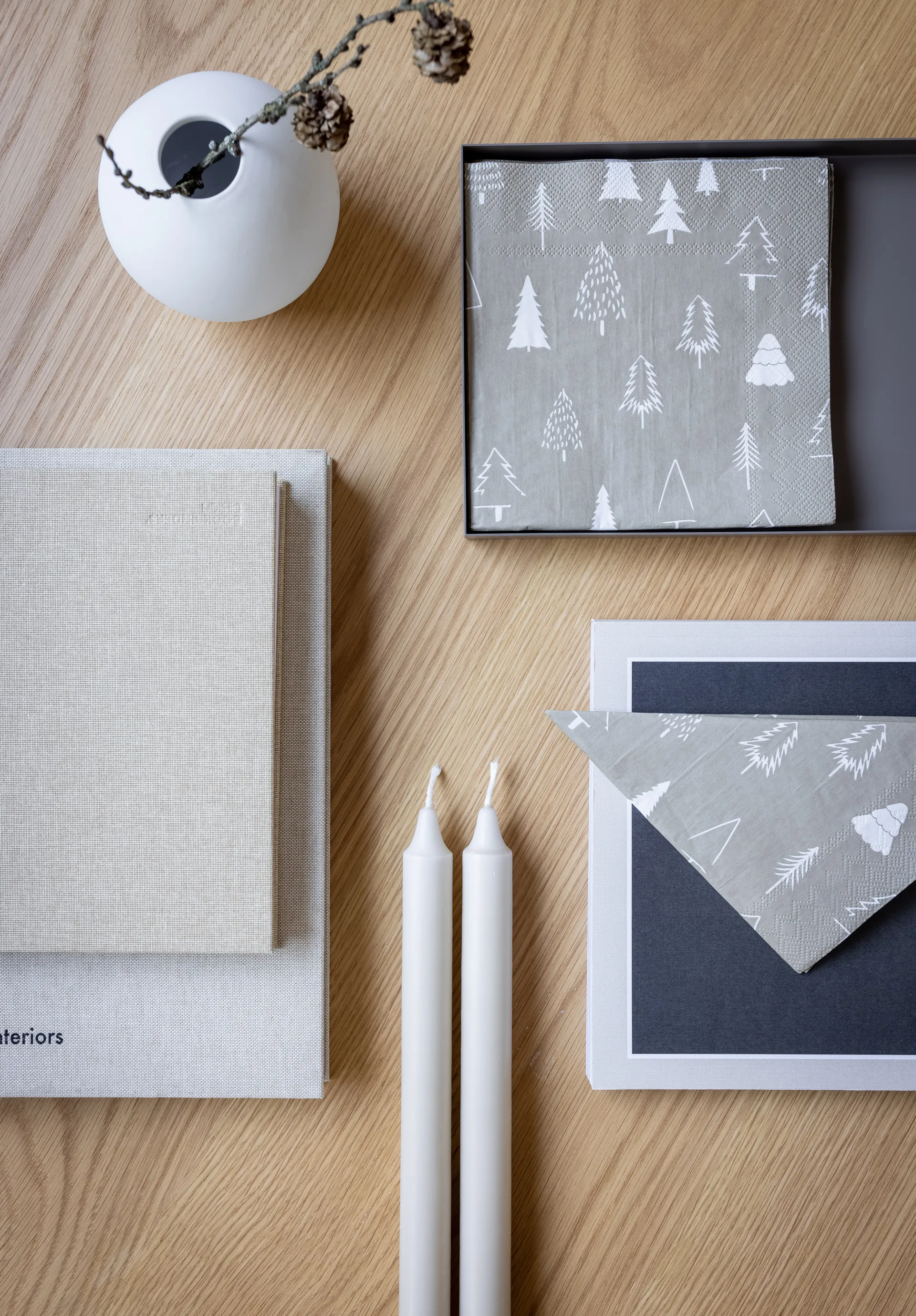 Woods napkin 33x33 cm 20-pack, Sand-white Cooee Design