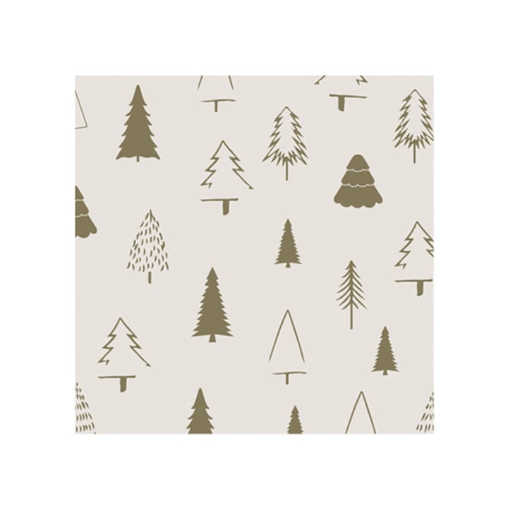 Woods napkin 33x33 cm 20-pack - Shell-olive - Cooee Design