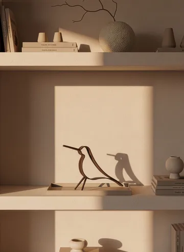 Woody Bird large - Dark stained oak - Cooee Design