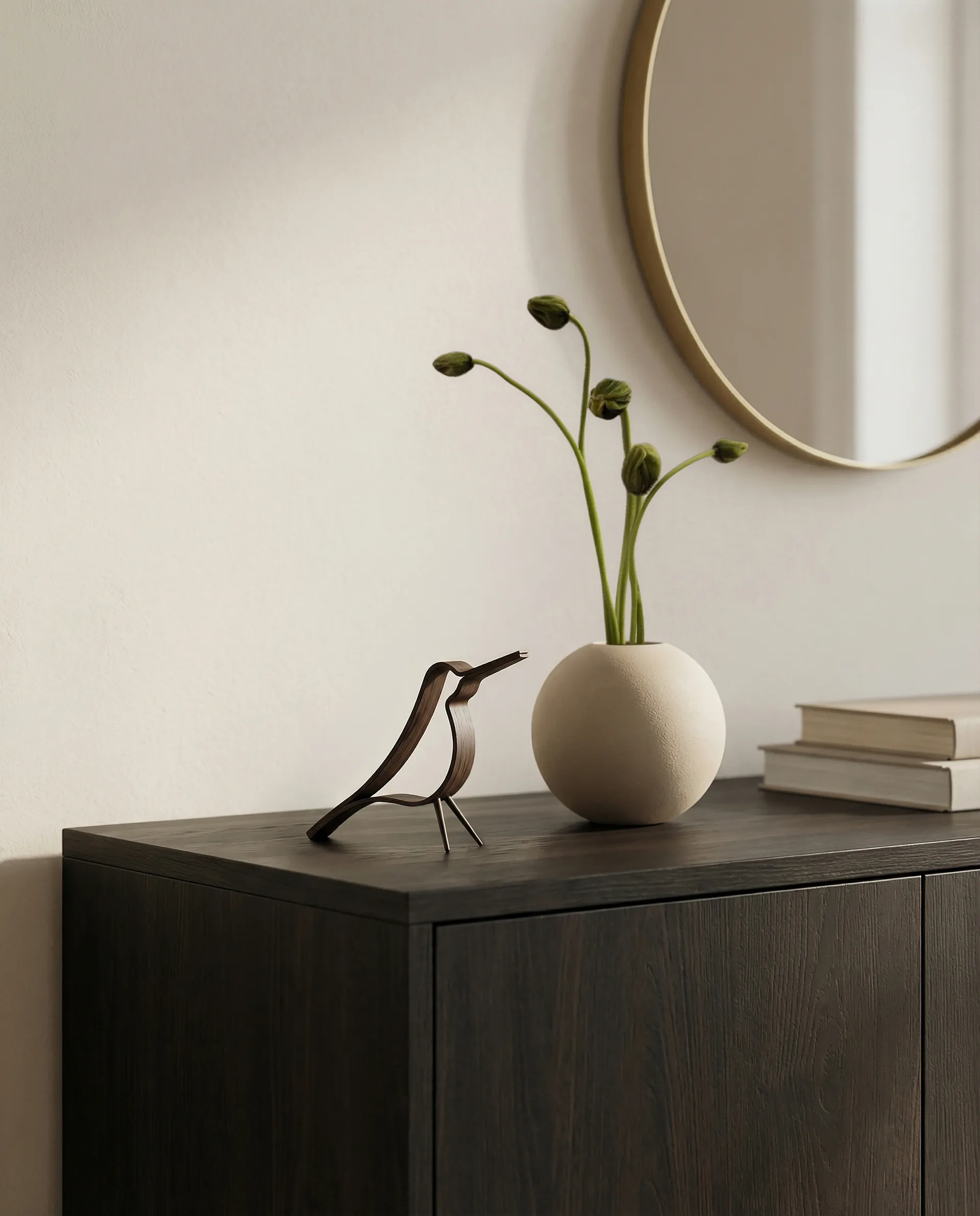 Woody Bird small, Dark stained oak Cooee Design