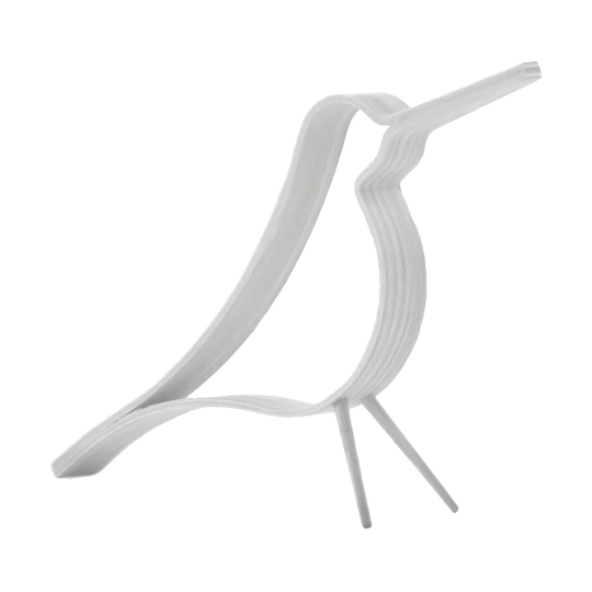 Cooee Design Woody Bird small White | Scandinavian Design | Porcelain figurines & sculptures | White