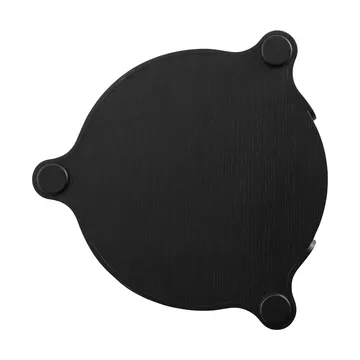 Woody round stool - Black stained oak, Ø38x46 cm - Cooee Design