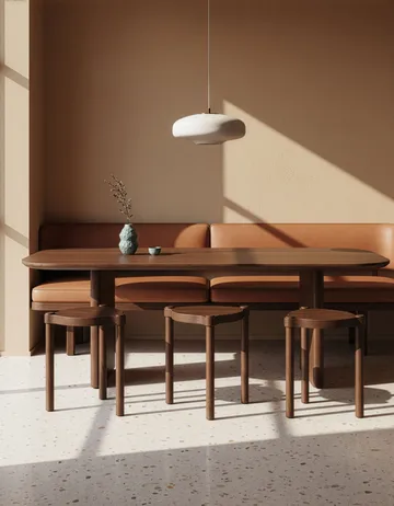 Woody round stool - Dark oak, Ø38x46 cm - Cooee Design