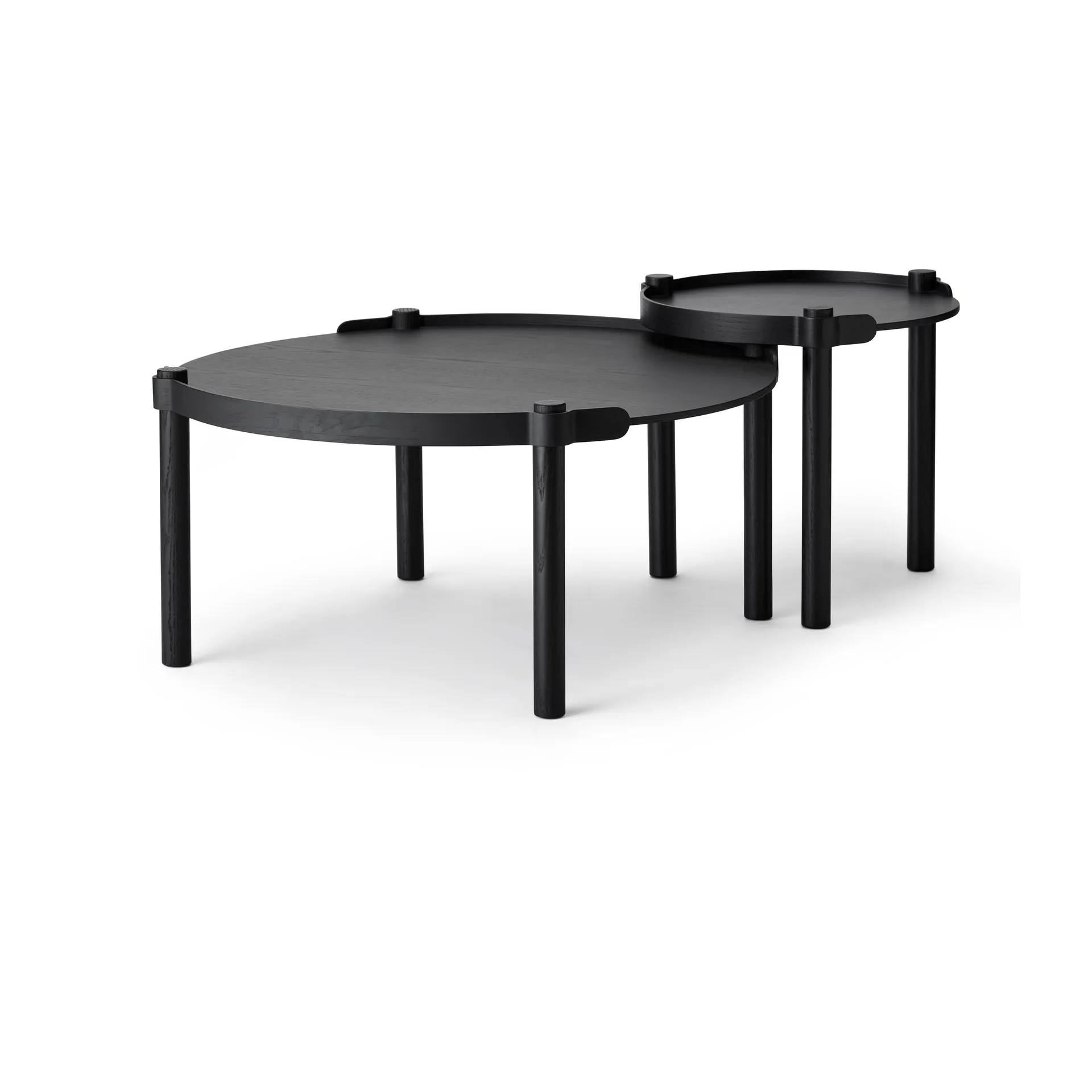 Woody table Ø45 cm, Black stained oak Cooee Design