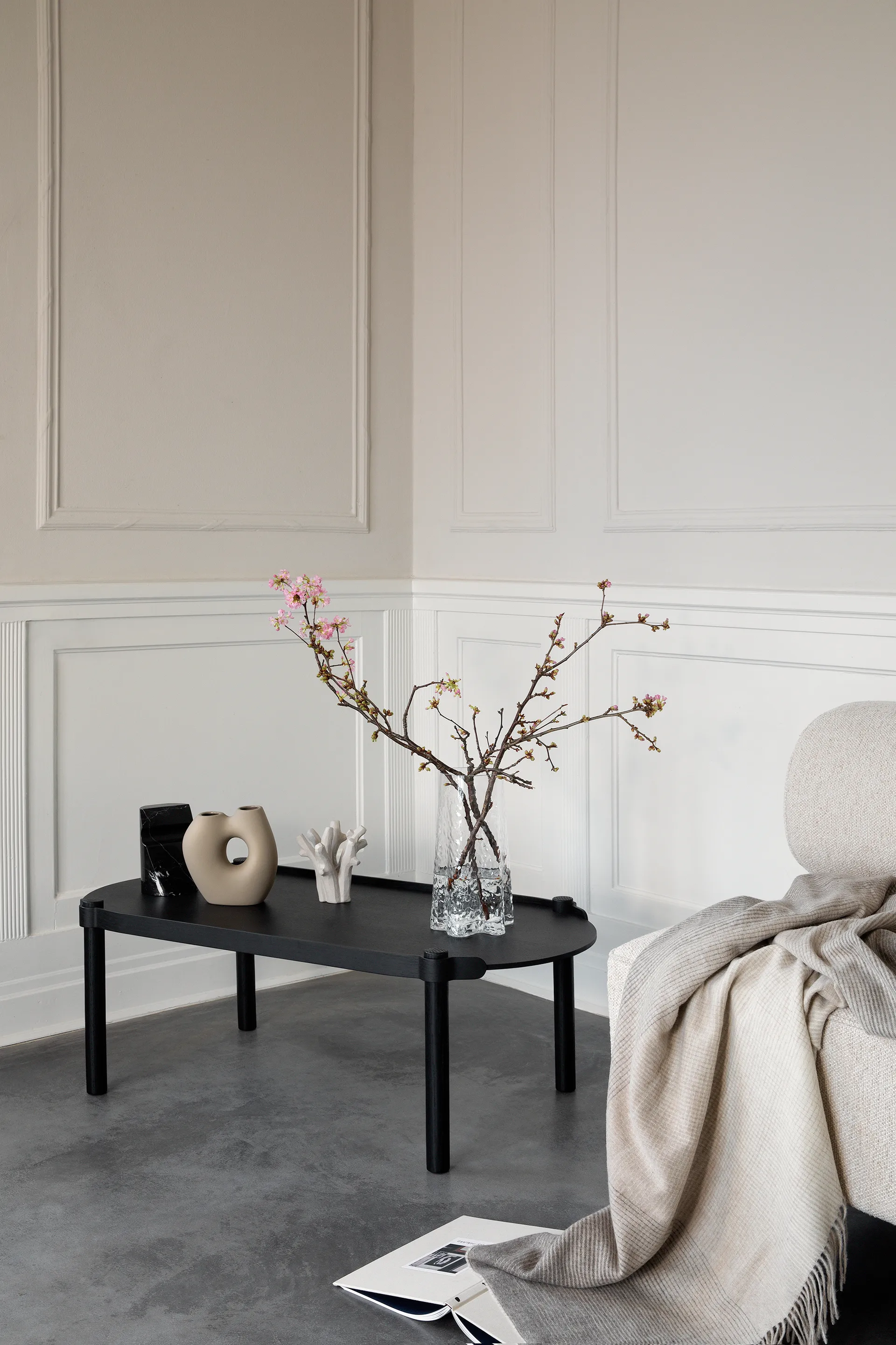 Woody table 50x105 cm, Black stained oak Cooee Design
