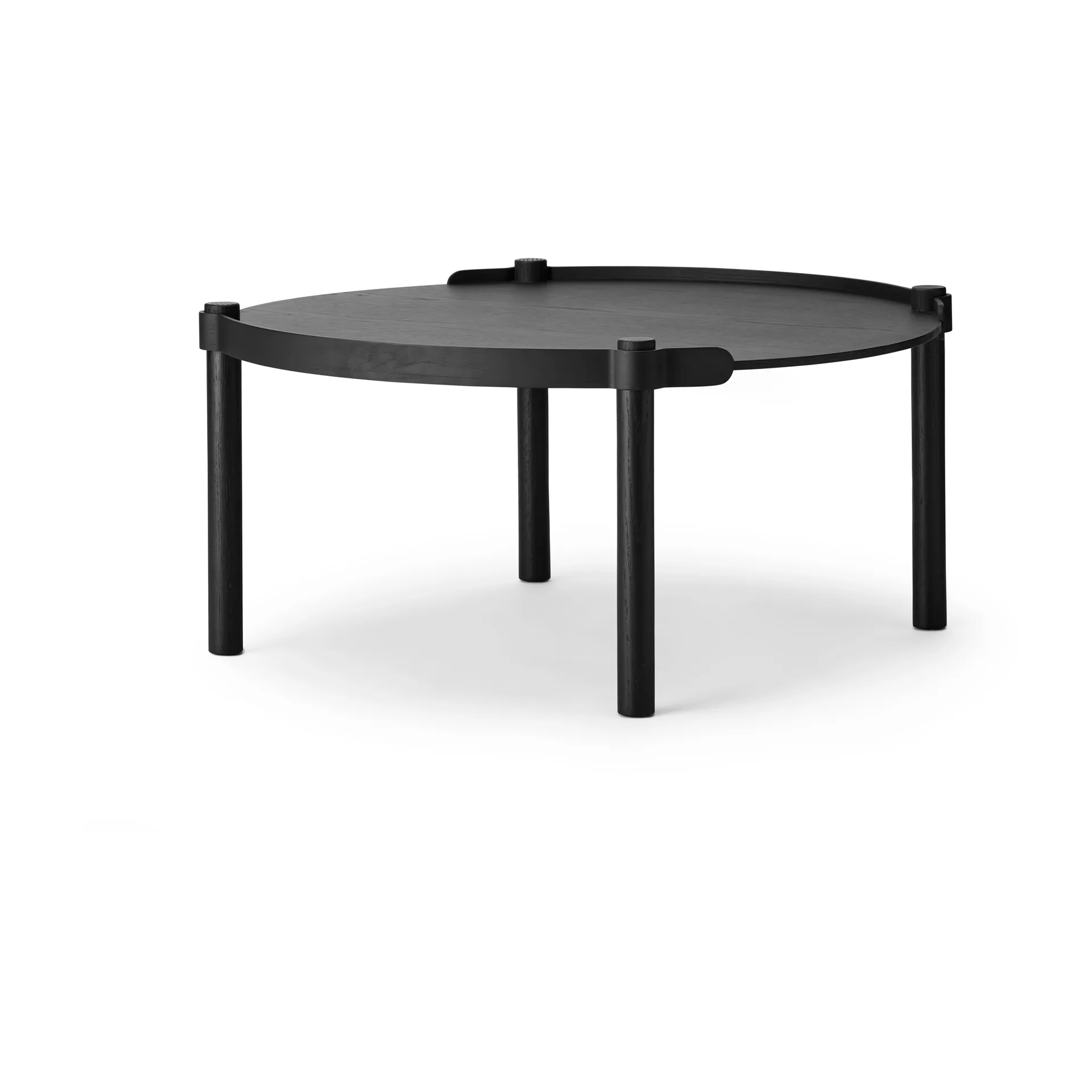 Woody table Ø80 cm, Black stained oak Cooee Design