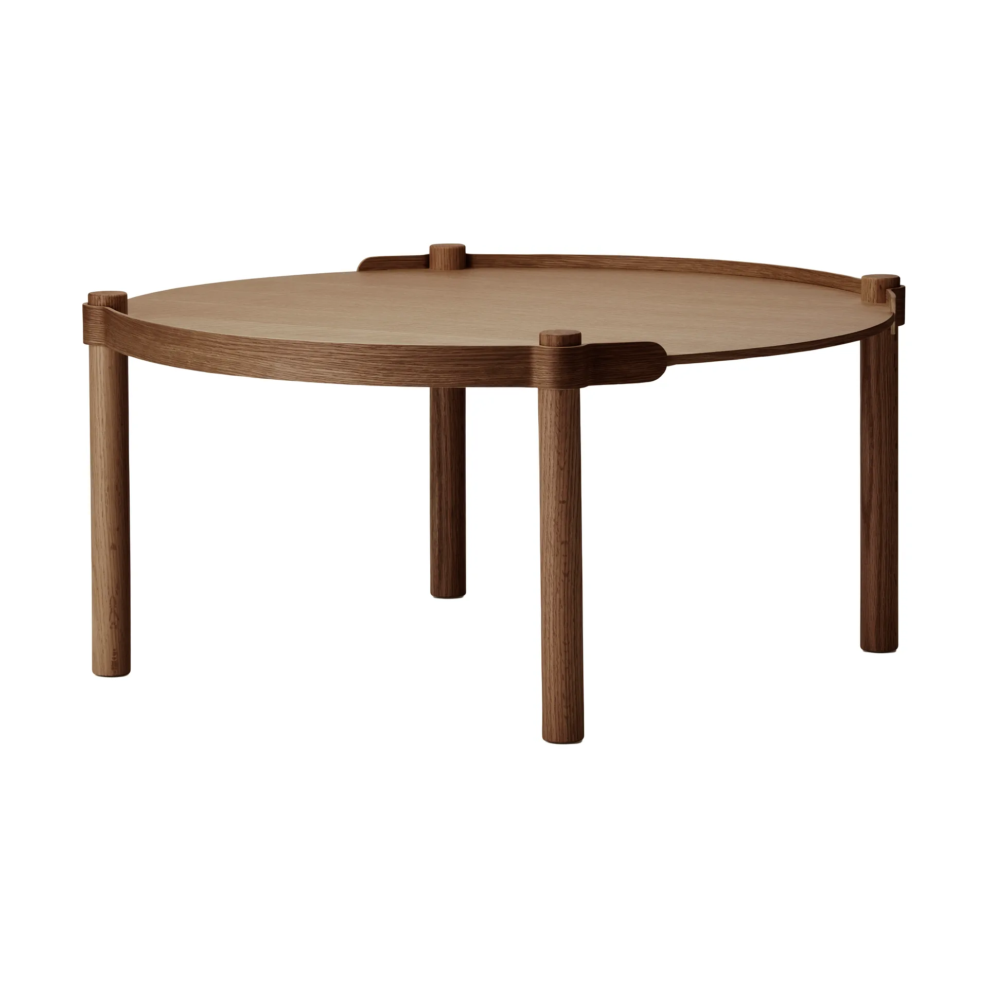 Woody table Ø80 cm, Dark stained oak Cooee Design