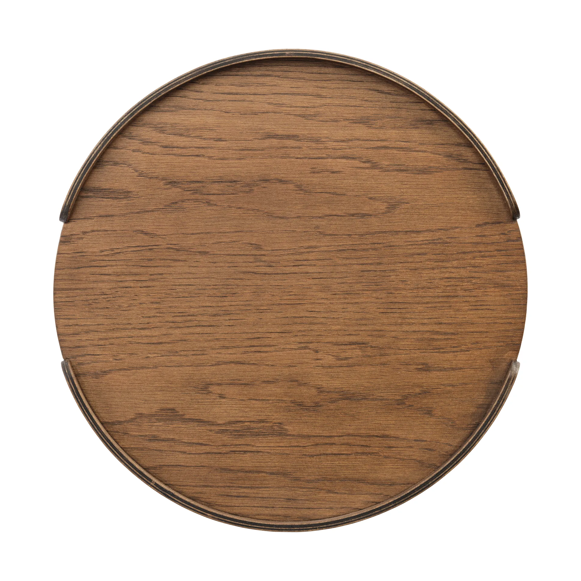 Woody tray, Dark stained oak, Ø35 cm Cooee Design