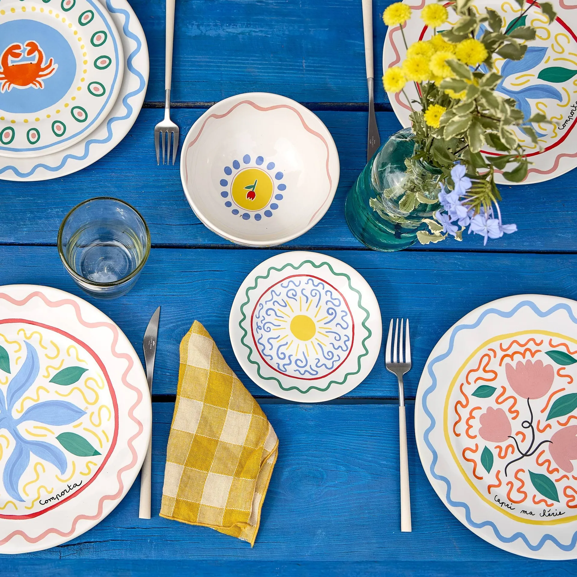 Summer Bliss plate, Sun, Ø16.3 cm Costa Nova