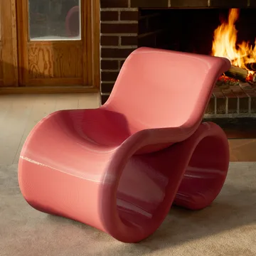 Éclair chair lounge chair - Bubblegum - Crème Atelier