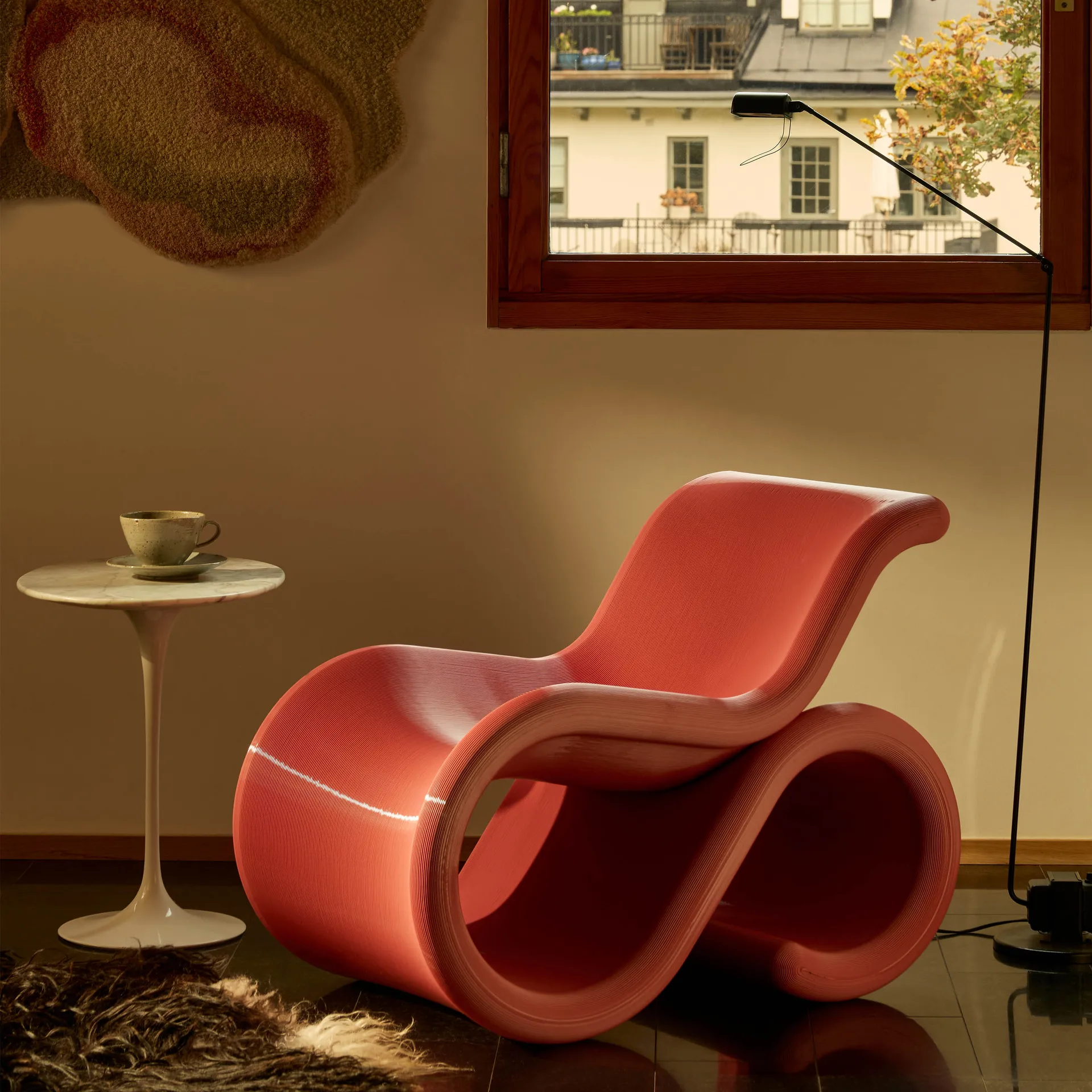 Éclair chair lounge chair, Bubblegum Crème Atelier