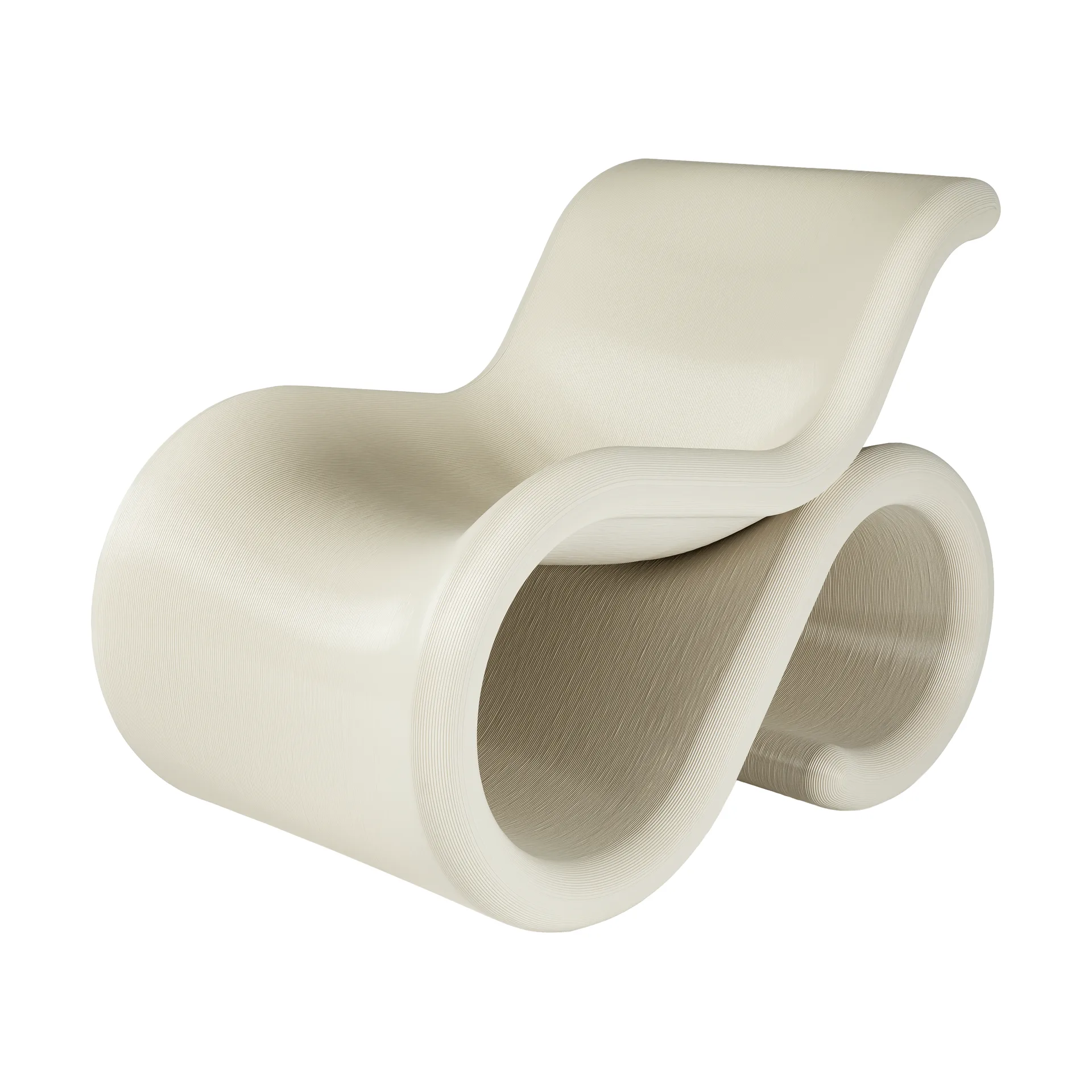 Éclair chair lounge chair, Cream Crème Atelier