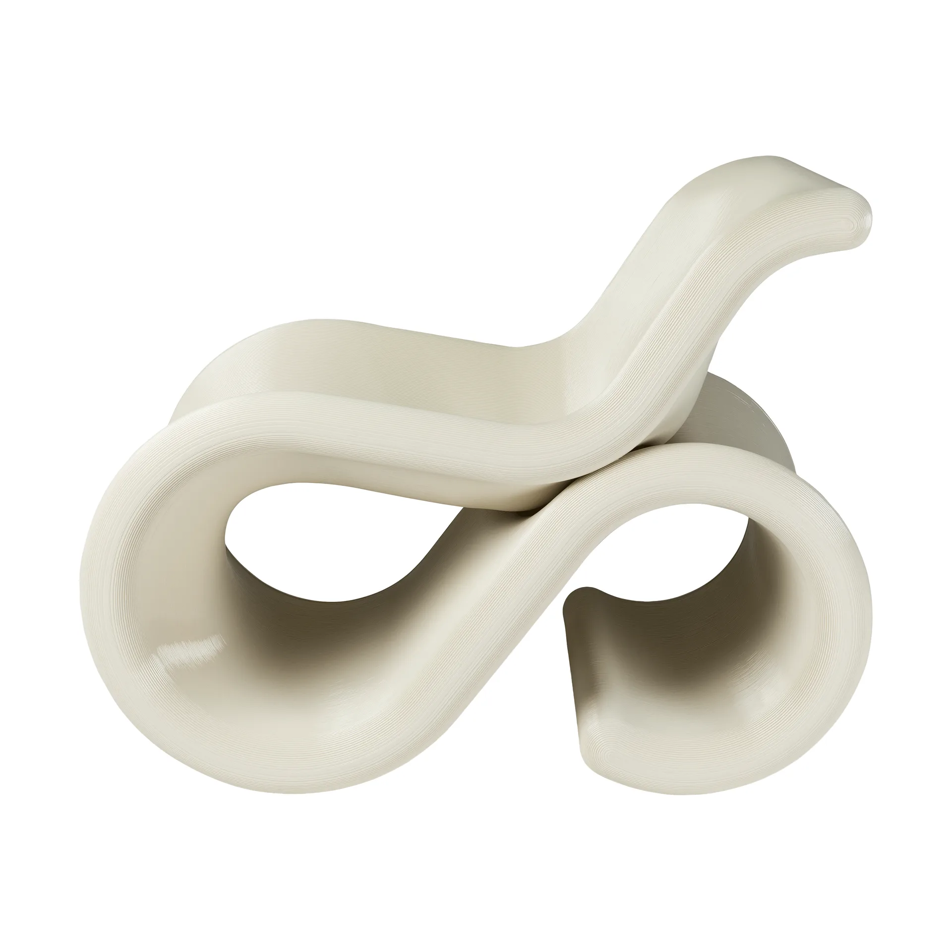 Éclair chair lounge chair, Cream Crème Atelier