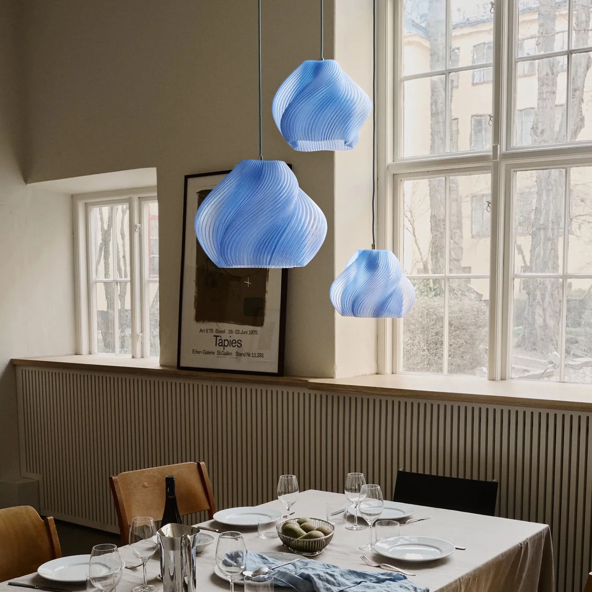 Soft Serve pendant, Blueberry sorbet-brass, 02, 25 cm Crème Atelier