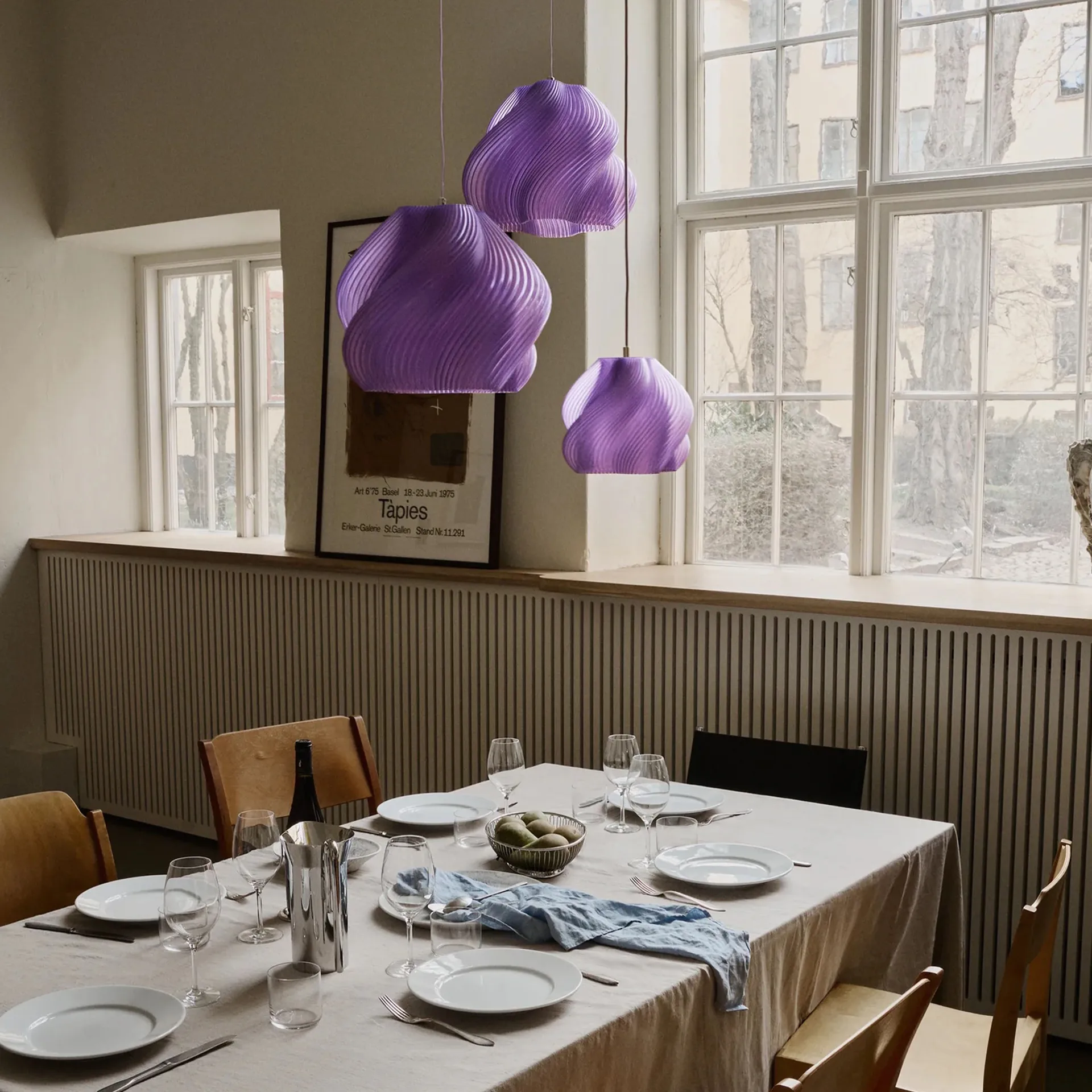 Soft Serve pendant, Lavender sorbet-brass, 02, 25 cm Crème Atelier