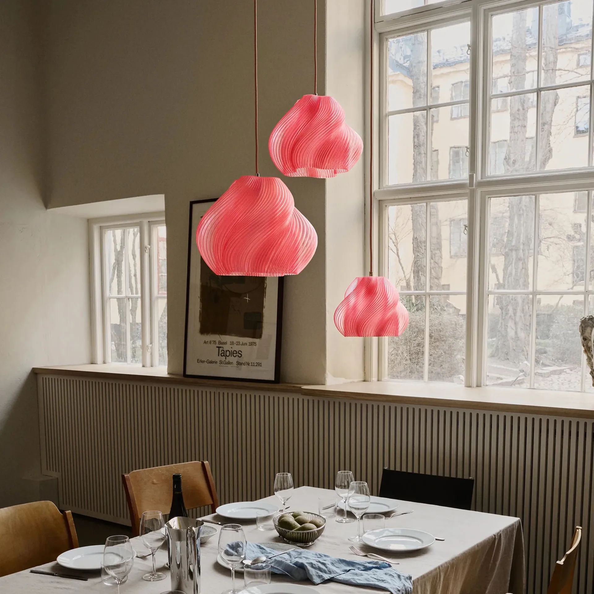 Soft Serve pendant, Peach sorbet-brass, 01, 20 cm Crème Atelier