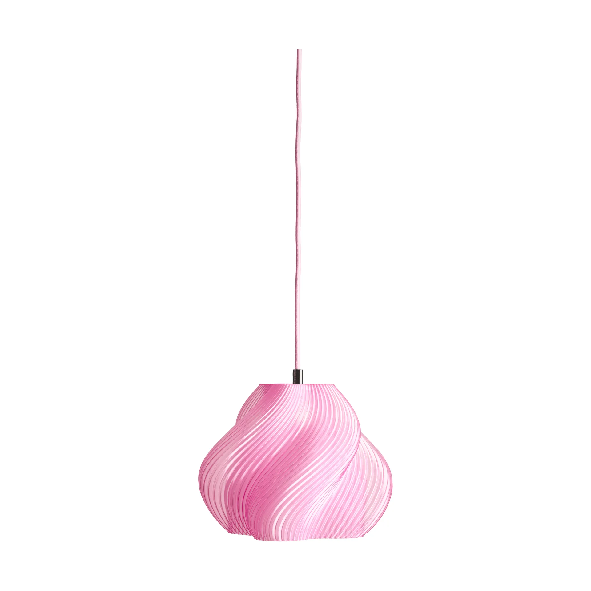 Soft Serve pendant, Rose sorbet-chrome, 01, 20 cm Crème Atelier