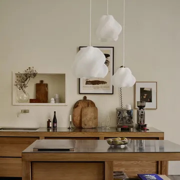 Soft Serve pendant - White-brass, 01, 20 cm - Crème Atelier