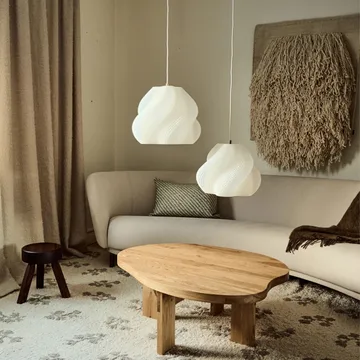 Soft Serve pendant - White-brass, 02, 25 cm - Crème Atelier