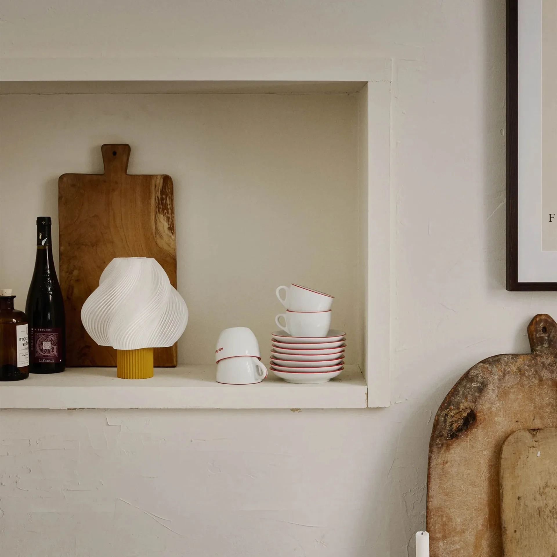 Soft Serve portable table lamp, Cloudberry, 23 cm Crème Atelier