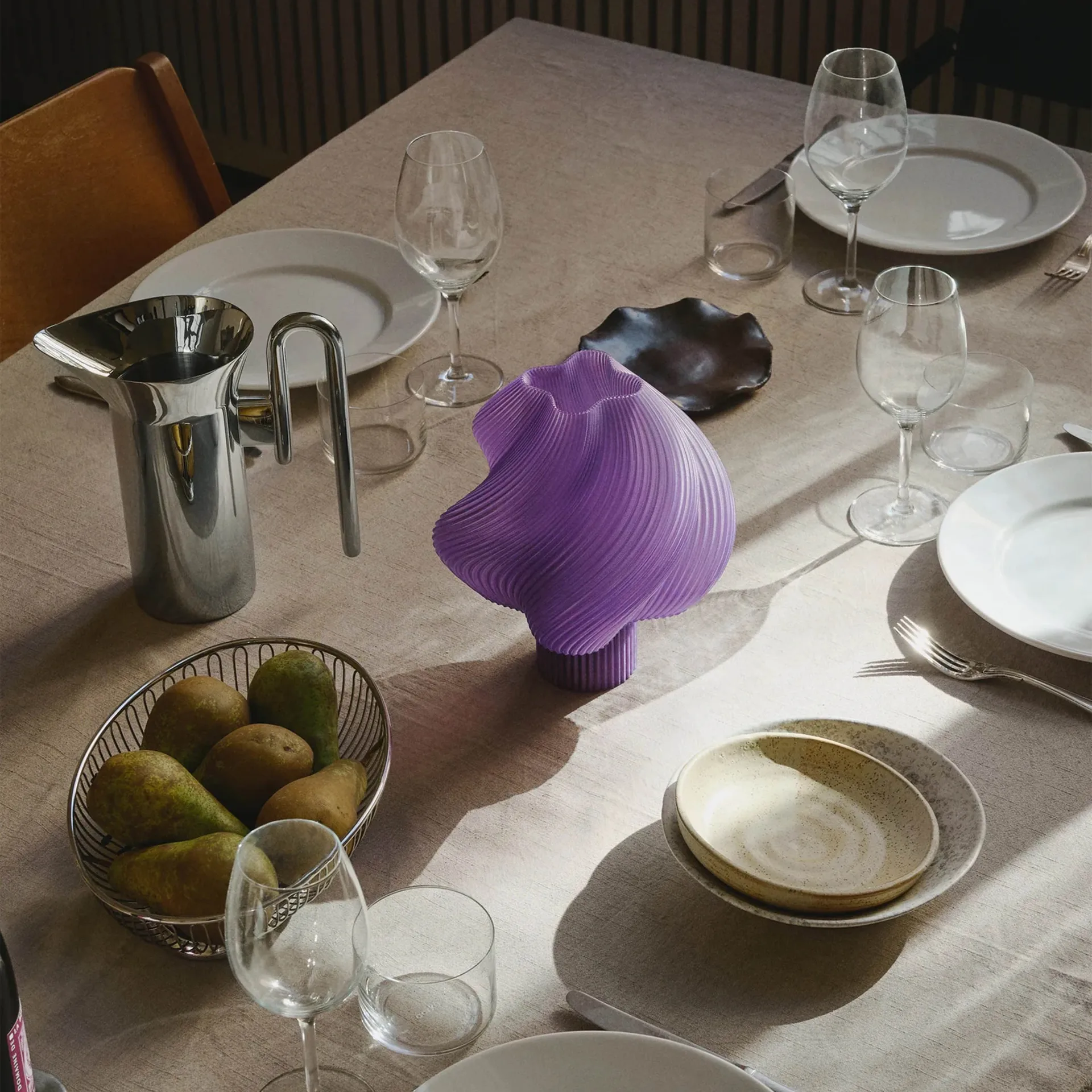 Soft Serve portable table lamp, Lavender sorbet, 23 cm Crème Atelier