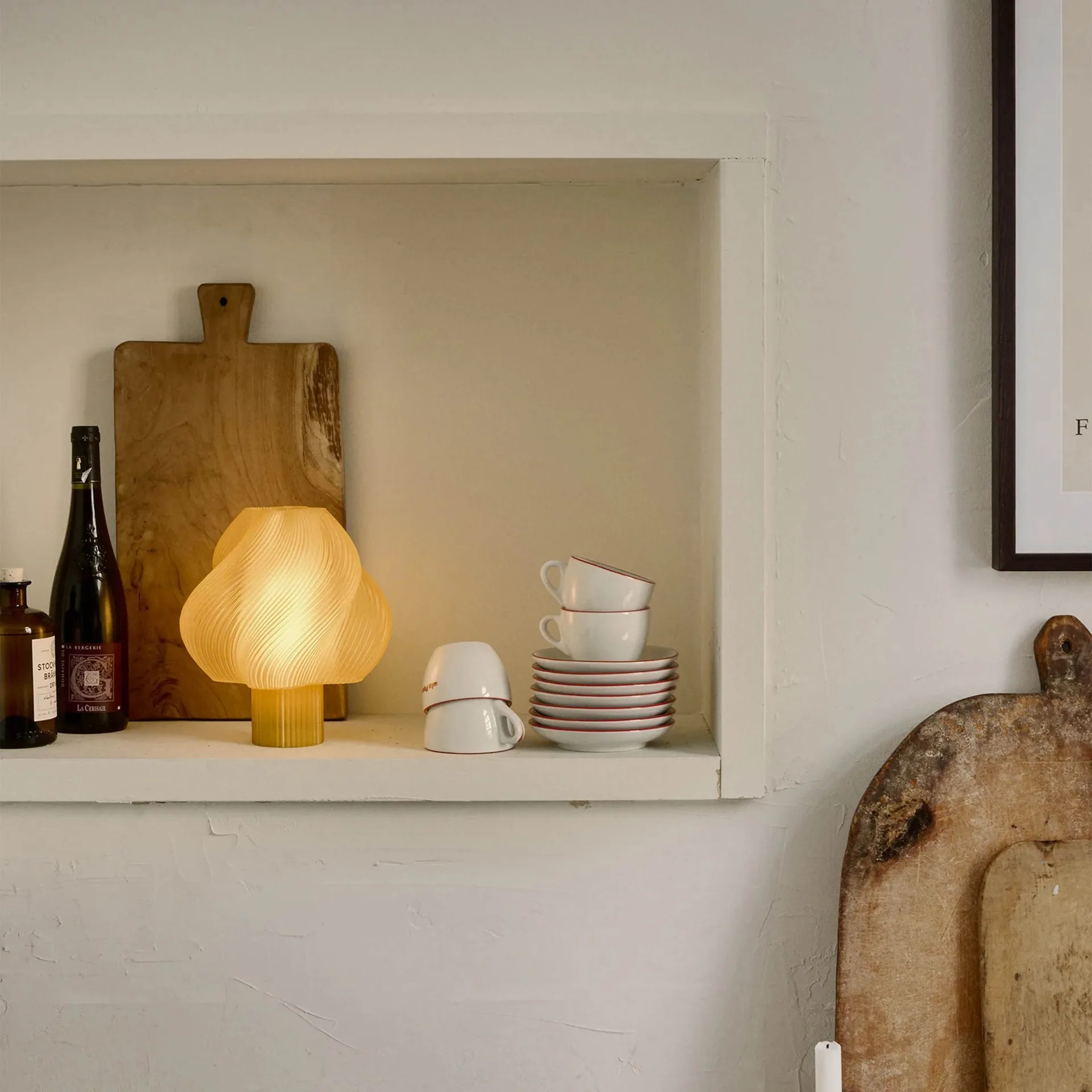 Soft Serve portable table lamp, Limoncello sorbet, 23 cm Crème Atelier