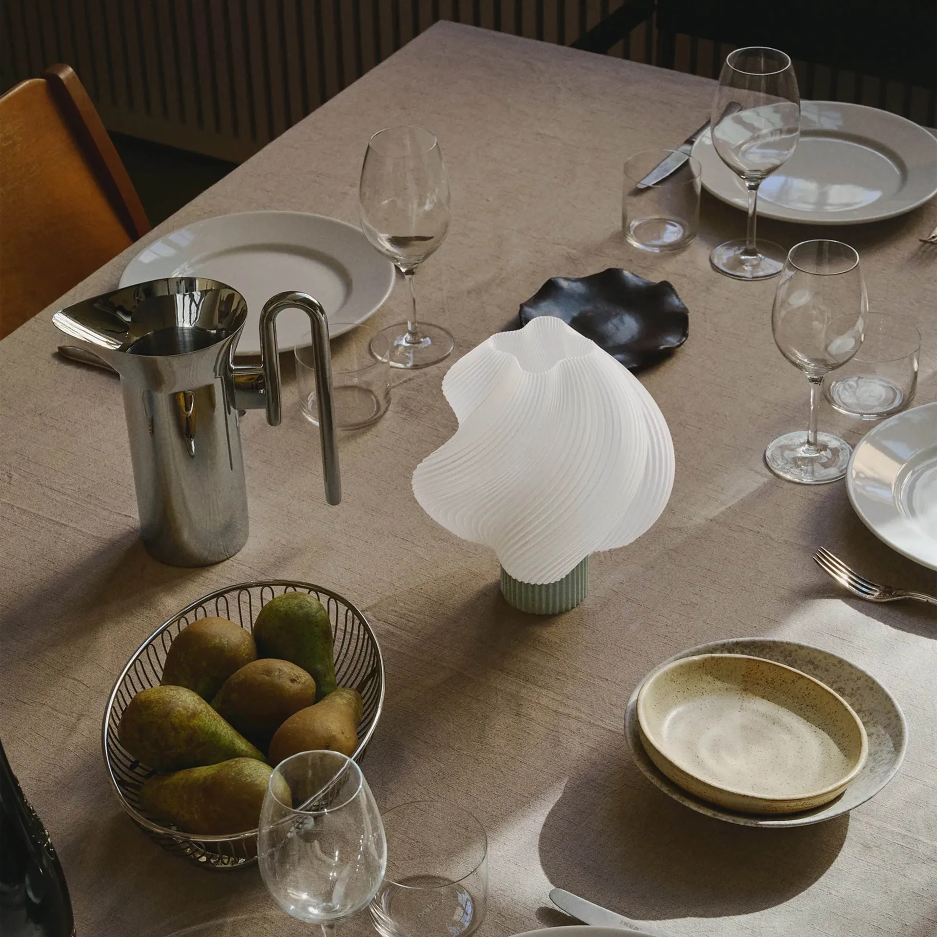 Soft Serve portable table lamp, Matcha, 23 cm Crème Atelier