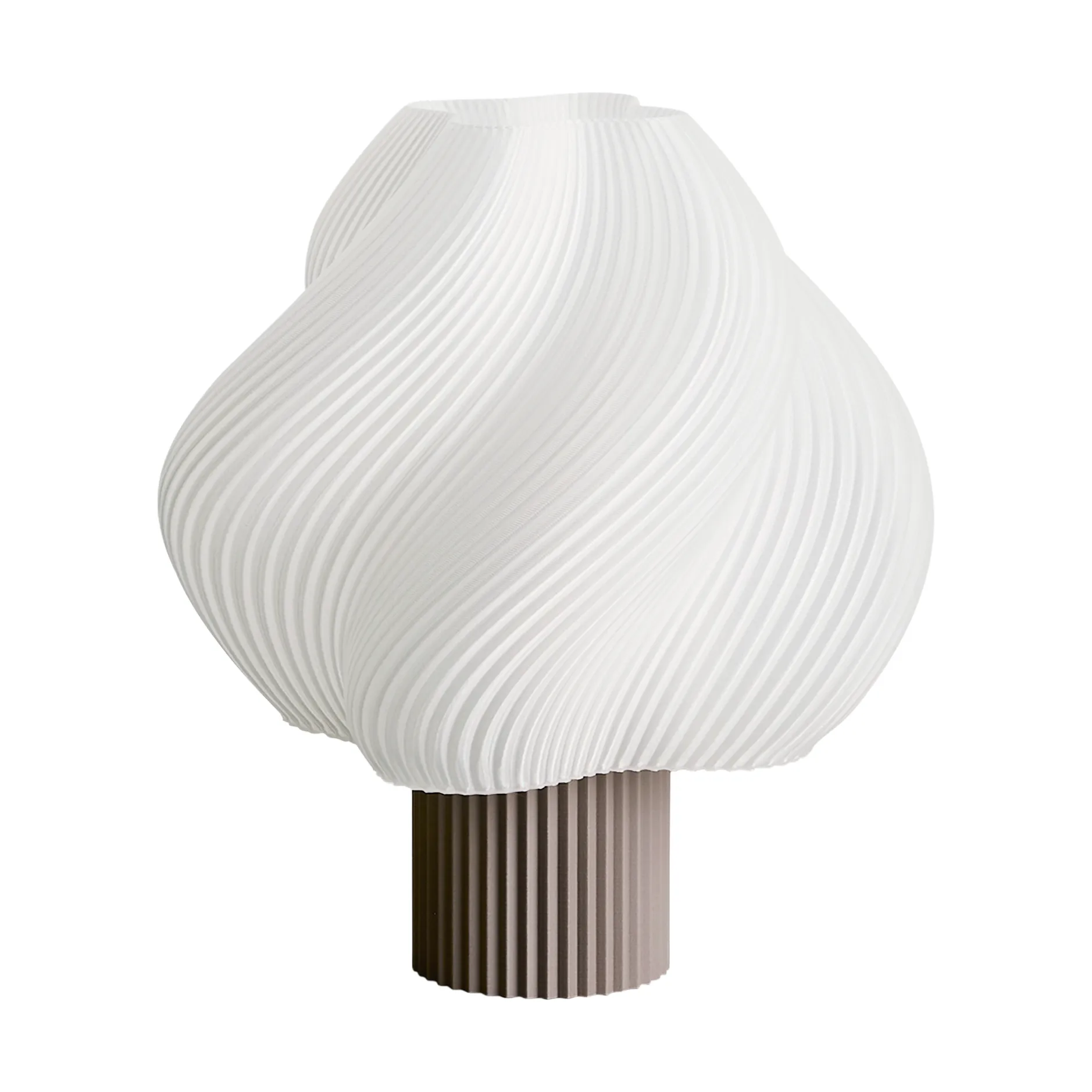 Soft Serve portable table lamp, Mocha, 23 cm Crème Atelier
