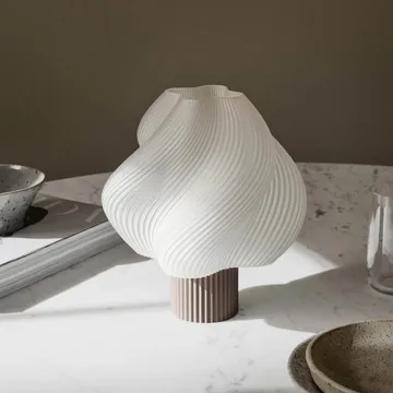 Soft Serve portable table lamp - Mocha, 23 cm - Crème Atelier