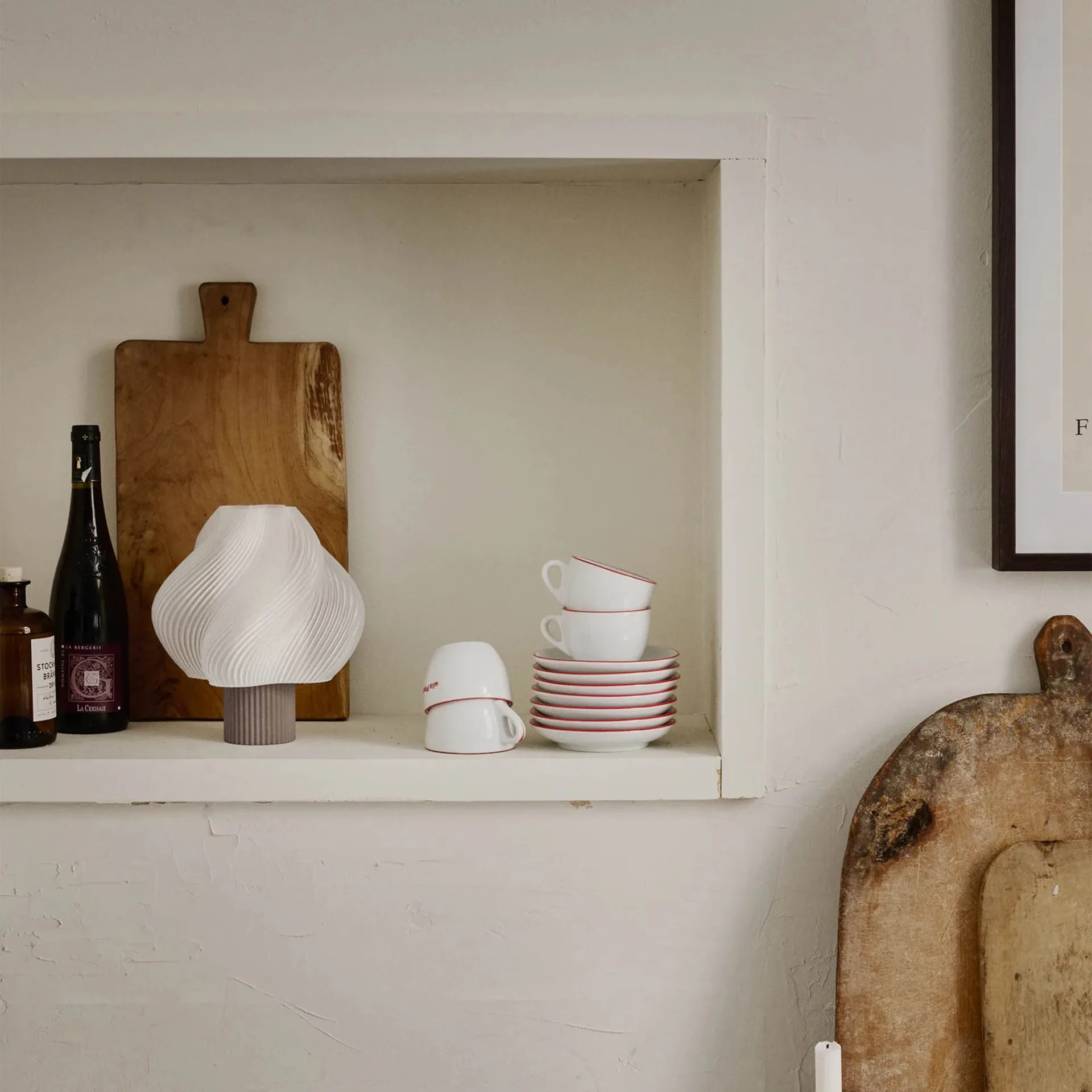 Soft Serve portable table lamp, Mocha, 23 cm Crème Atelier