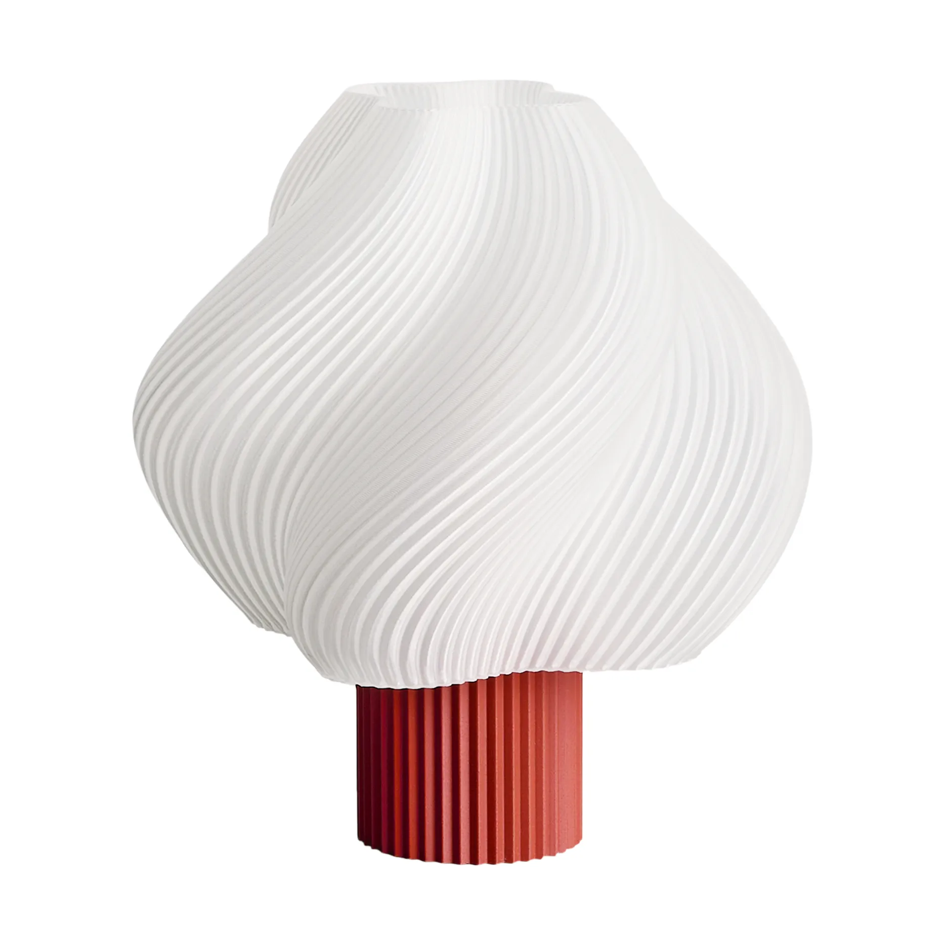 Soft Serve portable table lamp, Rhubarb, 23 cm Crème Atelier