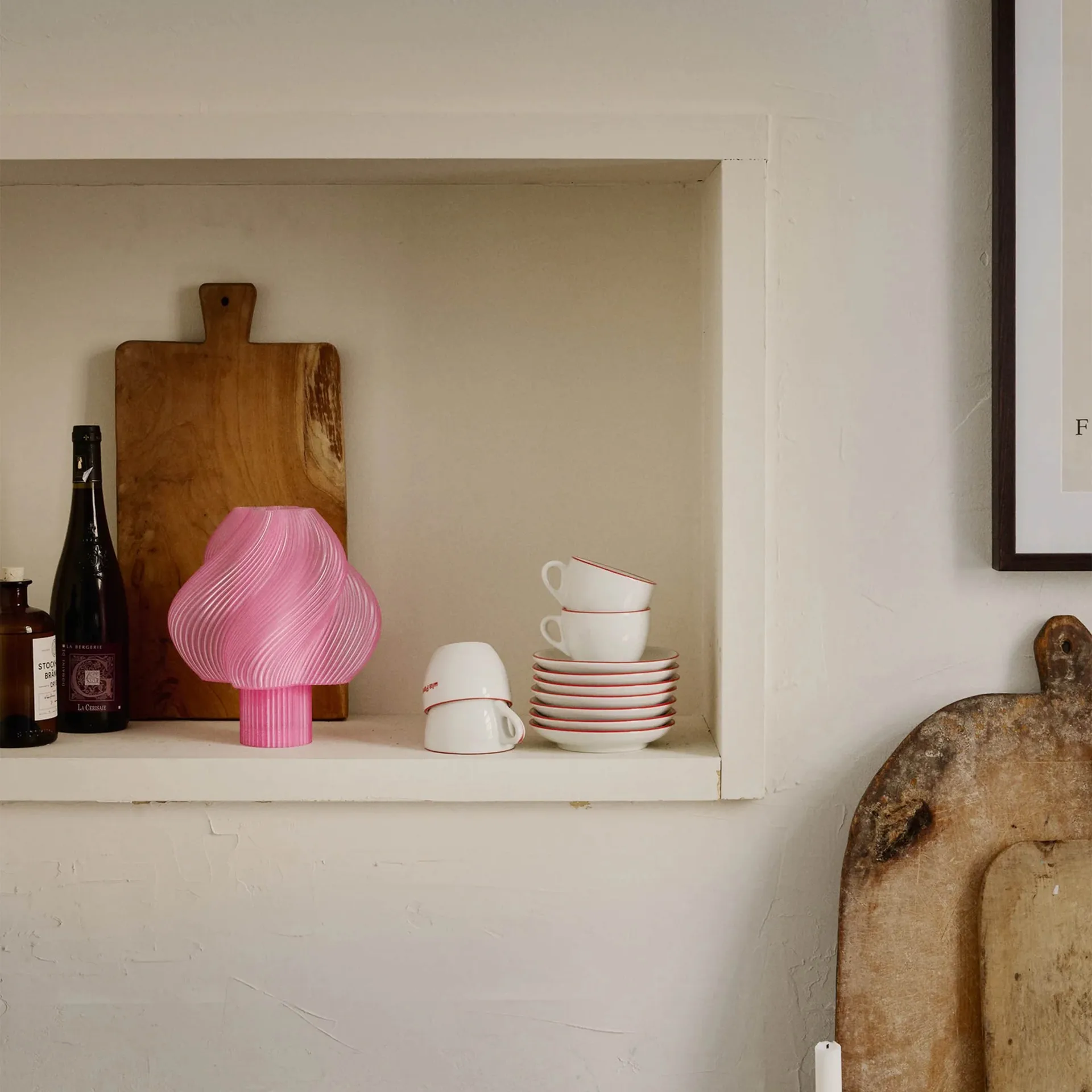 Soft Serve portable table lamp, Rose sorbet, 23 cm Crème Atelier