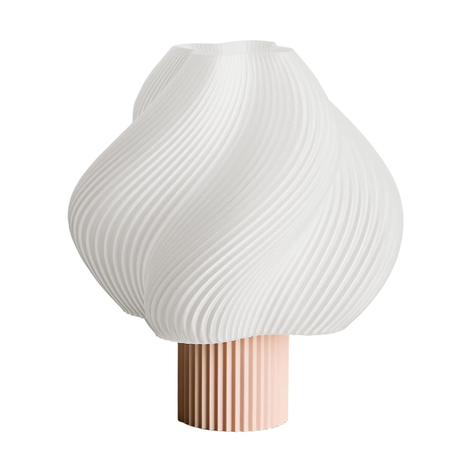 Soft Serve portable table lamp, Wild strawberry, 23 cm Crème Atelier