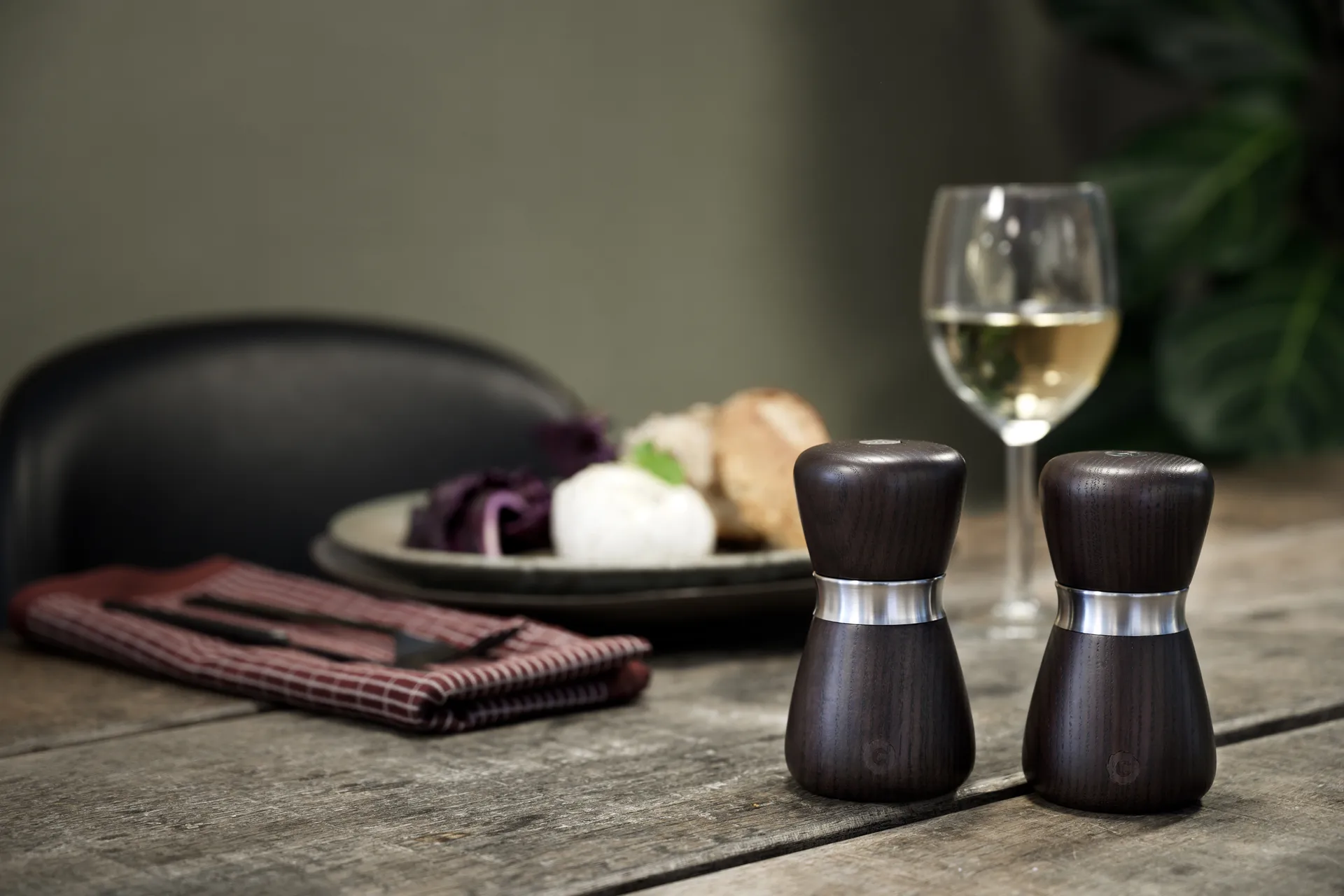Kyoto spice grinder, Brown glaze, FSC ash, 10 cm Crushgrind