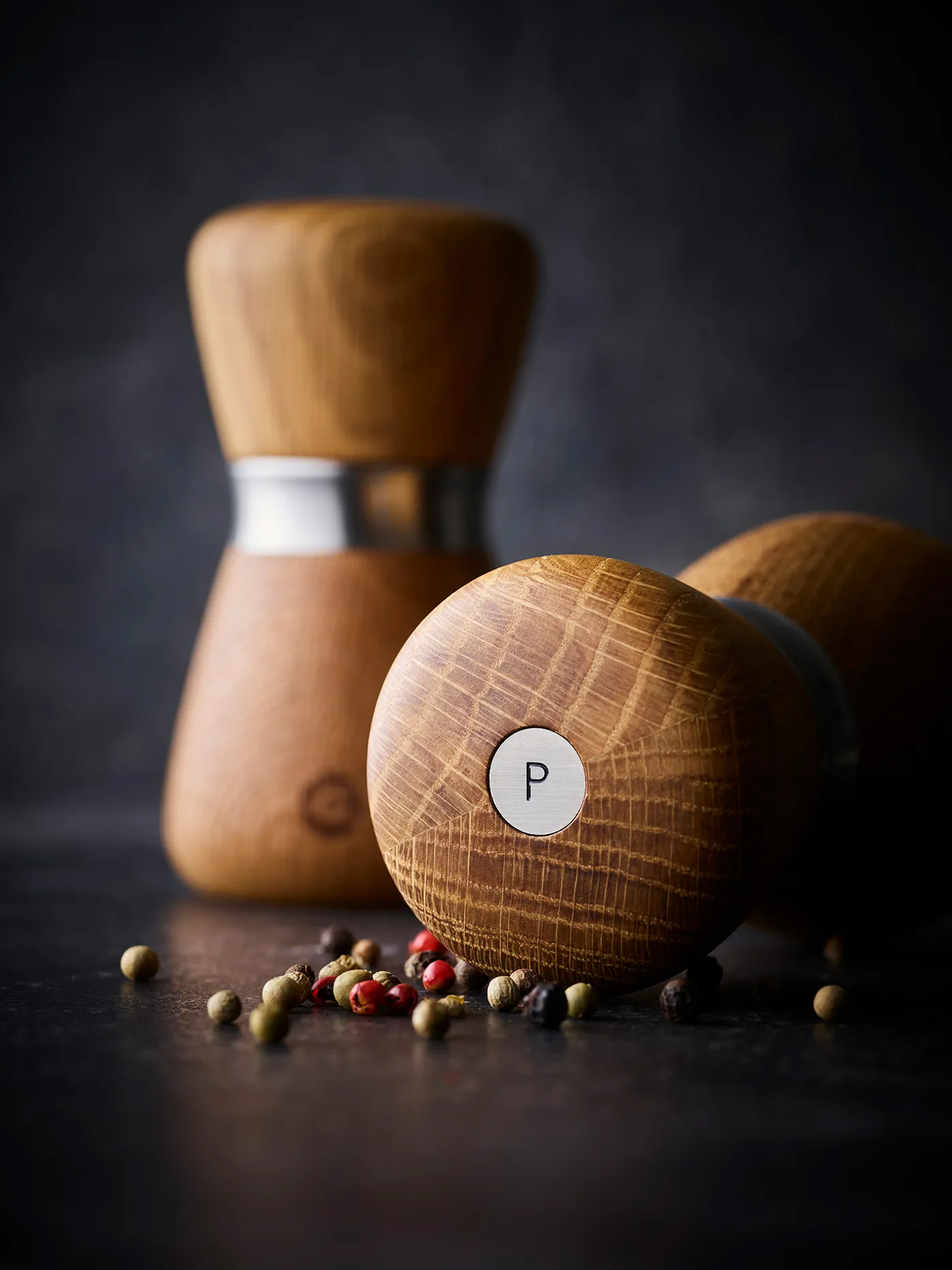 Kyoto spice grinder, Natural, FSC oak, 10 cm Crushgrind