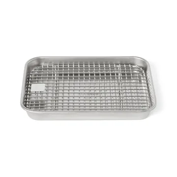 Culimat gastro container with cooling rack - Stainless steel, 18x14x2,5 cm - Culimat