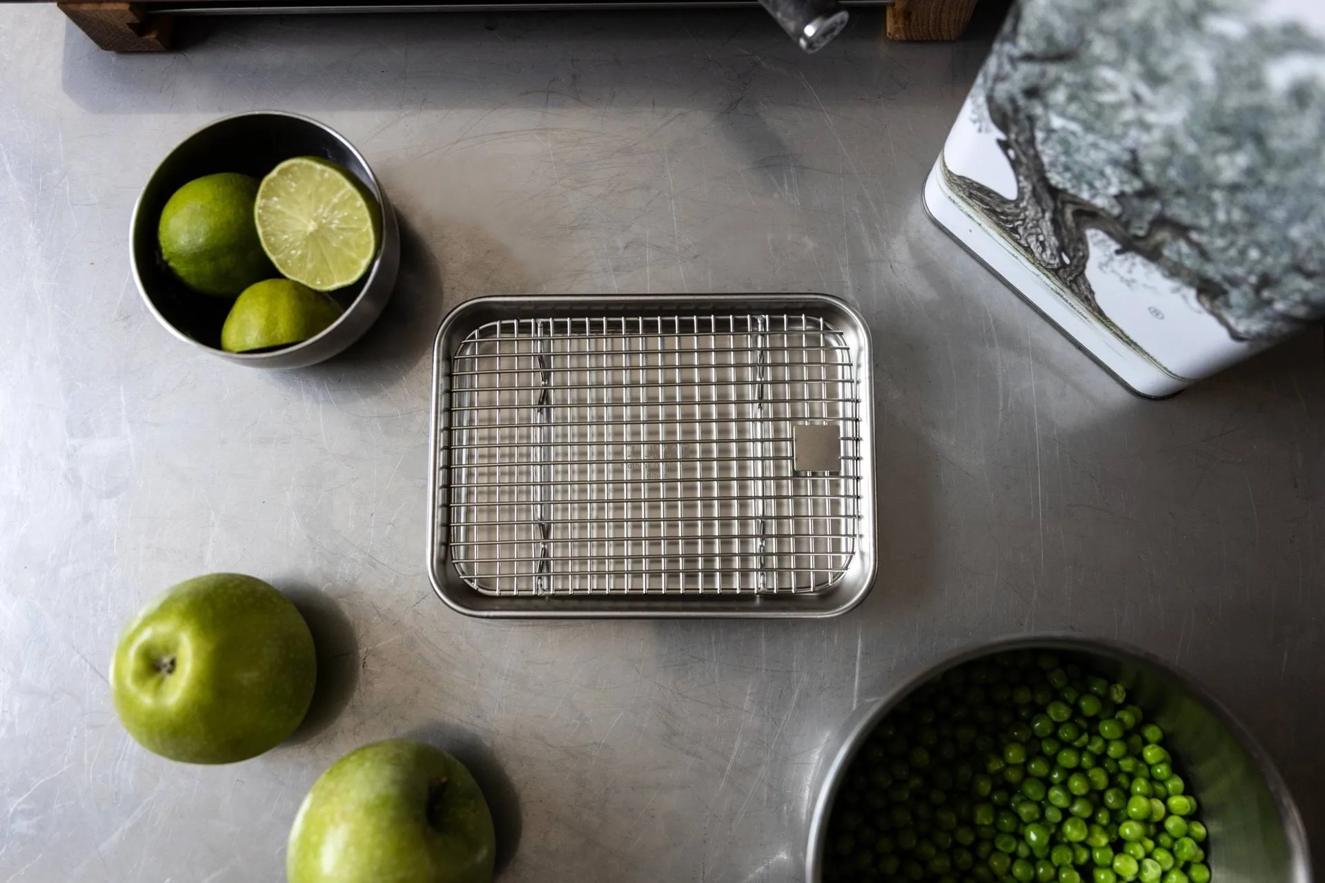 Culimat gastro container with cooling rack, Stainless steel, 18x14x2,5 cm Culimat