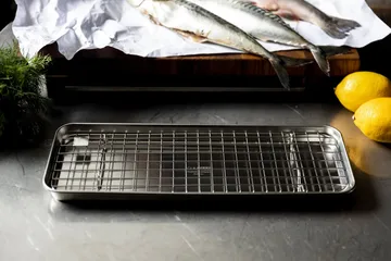 Culimat gastro container with cooling rack - Stainless steel, 38x14x2,5 cm - Culimat