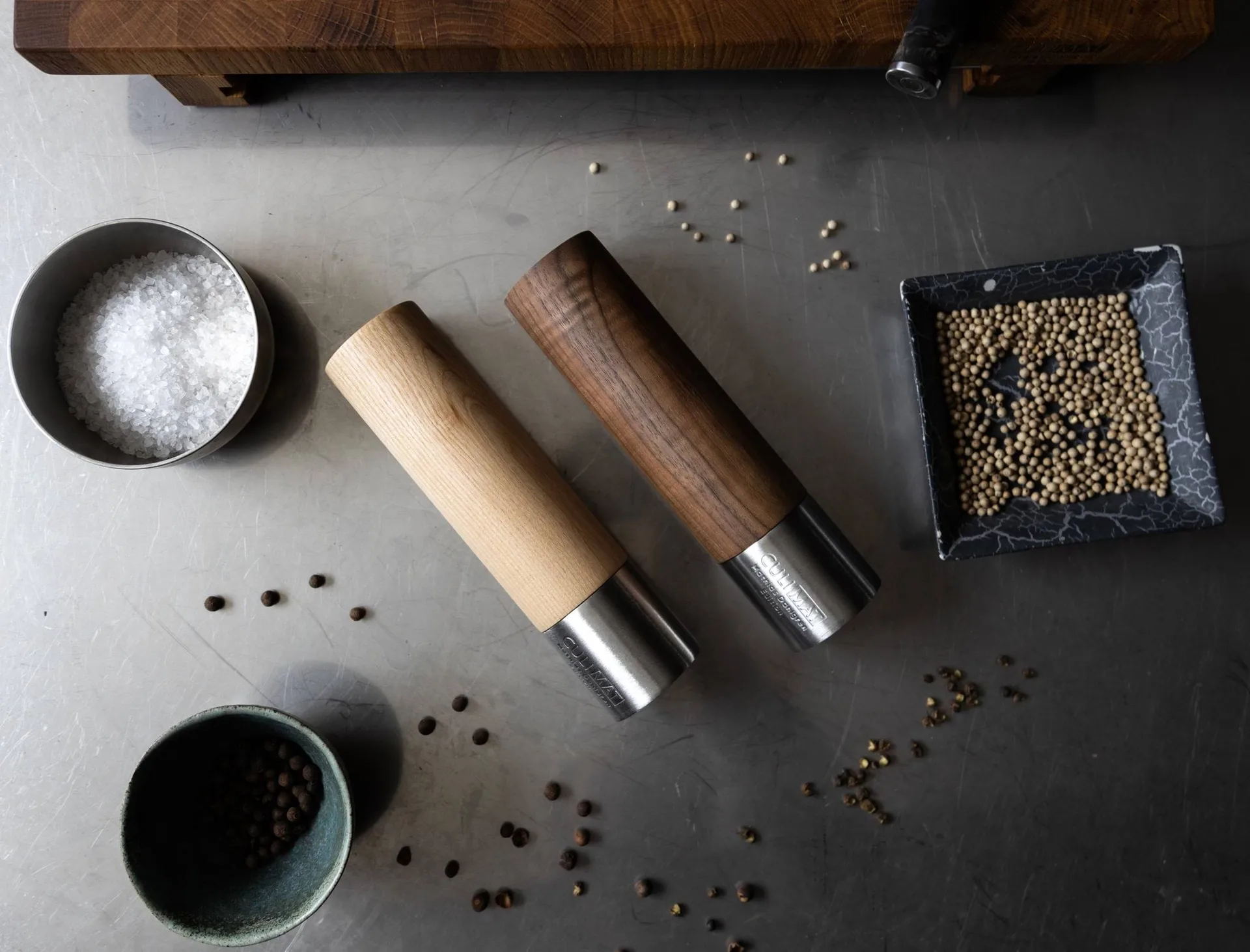 Culimat spice grinder, Ash-walnut, 2 pieces Culimat