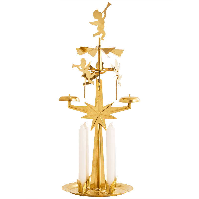 Dala Industrier Swedish Angel Chimes brass | Scandinavian Design | Christmas decorations | Gold-coloured