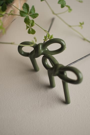 Bow floral decoration - Shiny green - DBKD