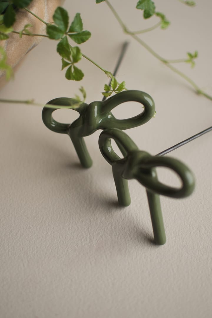 Bow floral decoration, Shiny green DBKD