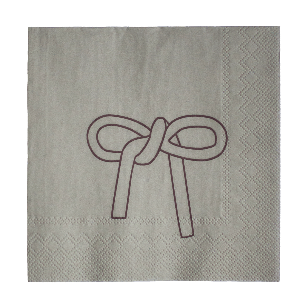 DBKD Bow paper napkin 33x33 cm 20-pack Beige | Scandinavian Design | Paper napkins | Beige