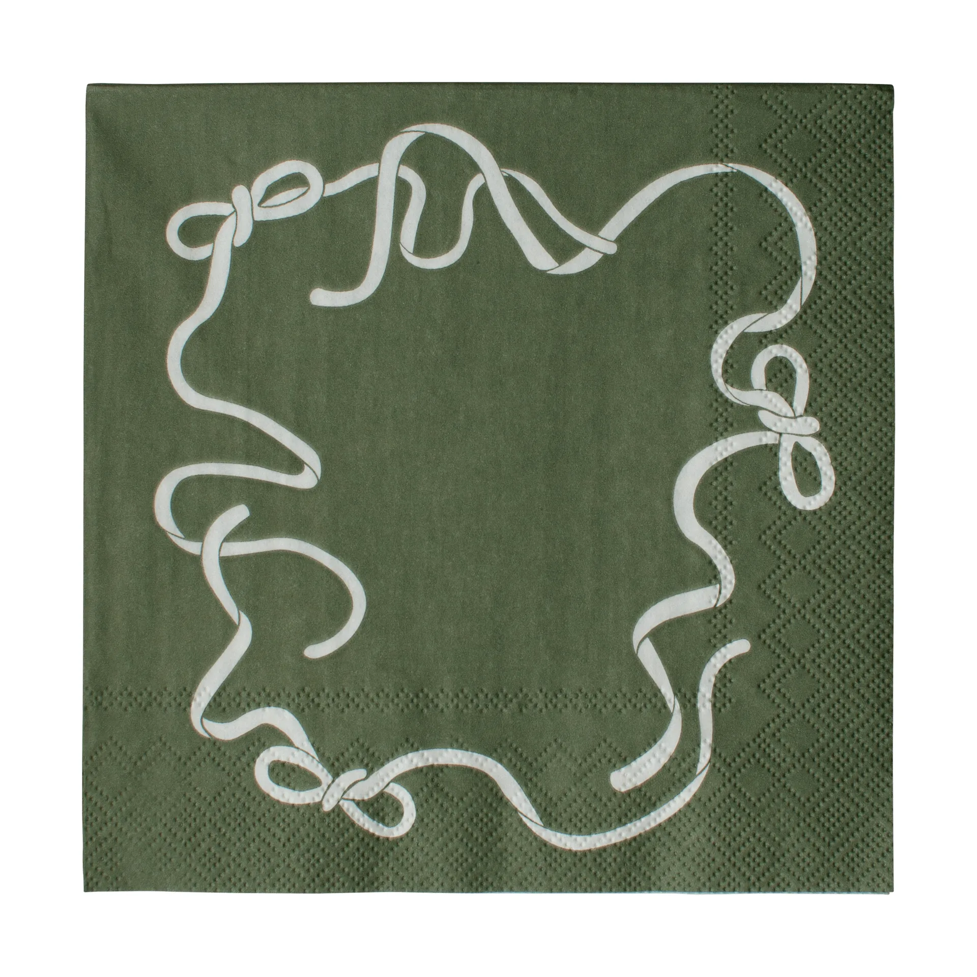 Bow paper napkin 33x33 cm 20-pack, Green DBKD