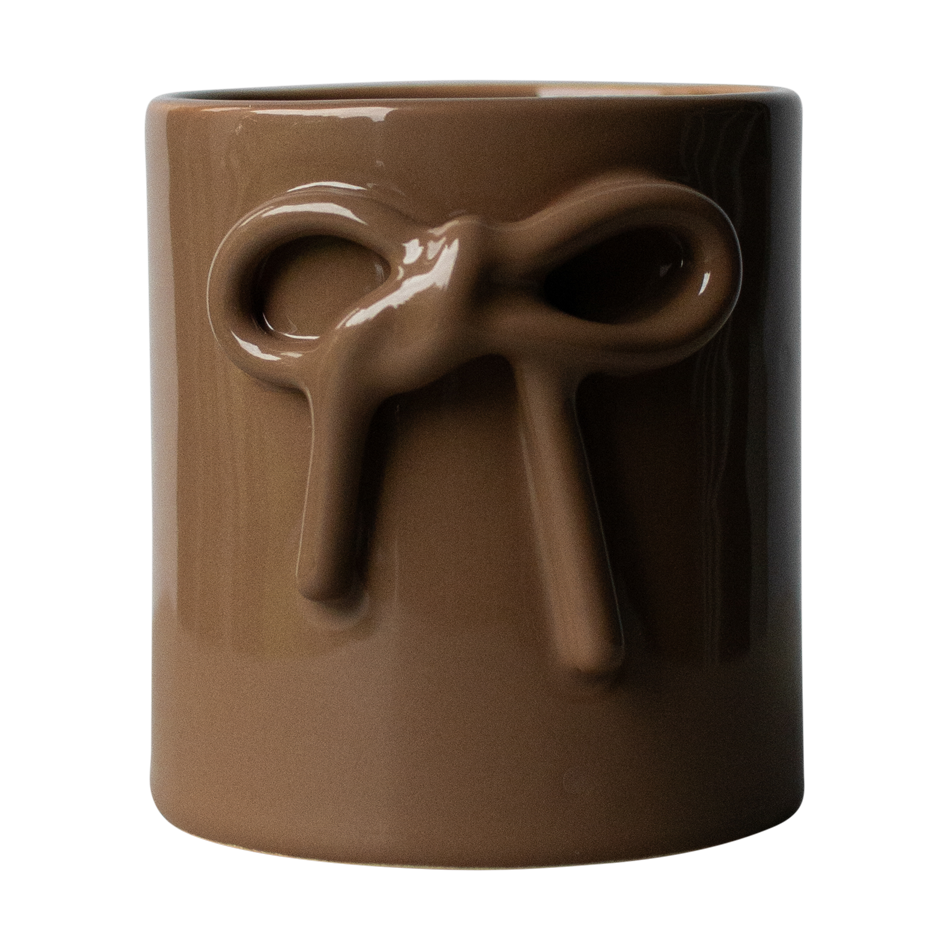 DBKD Bow pot o11 cm Shiny nougat | Scandinavian Design | Flower pots | Brown